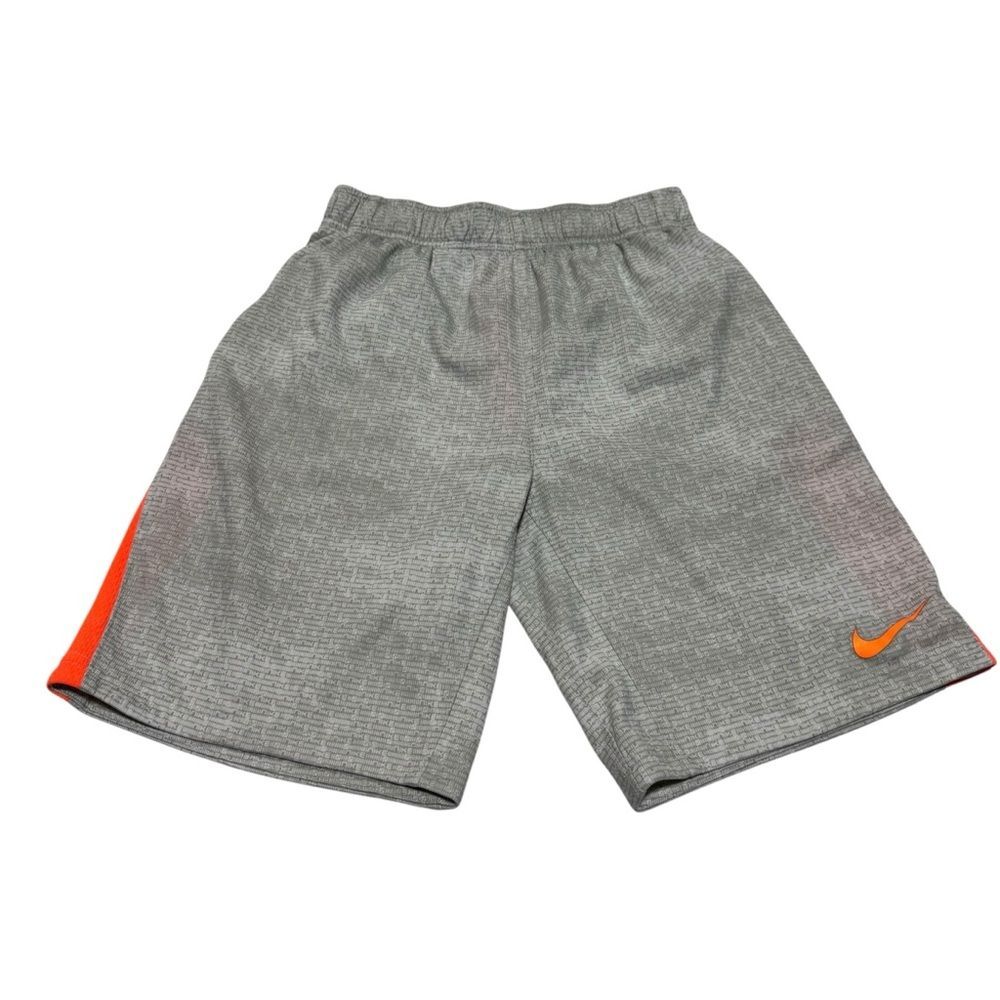 Nike Dri-Fit Gray & Orange Mesh Athletic Shorts